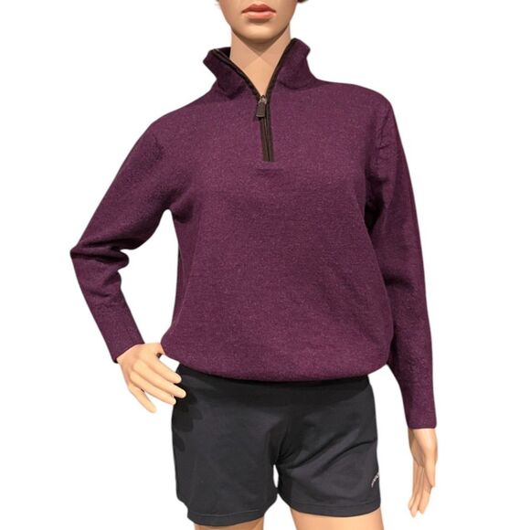 $129 ORVIS 100% Merino Wool Men's Sweater PURPLE Sz M - Picture 3 of 9